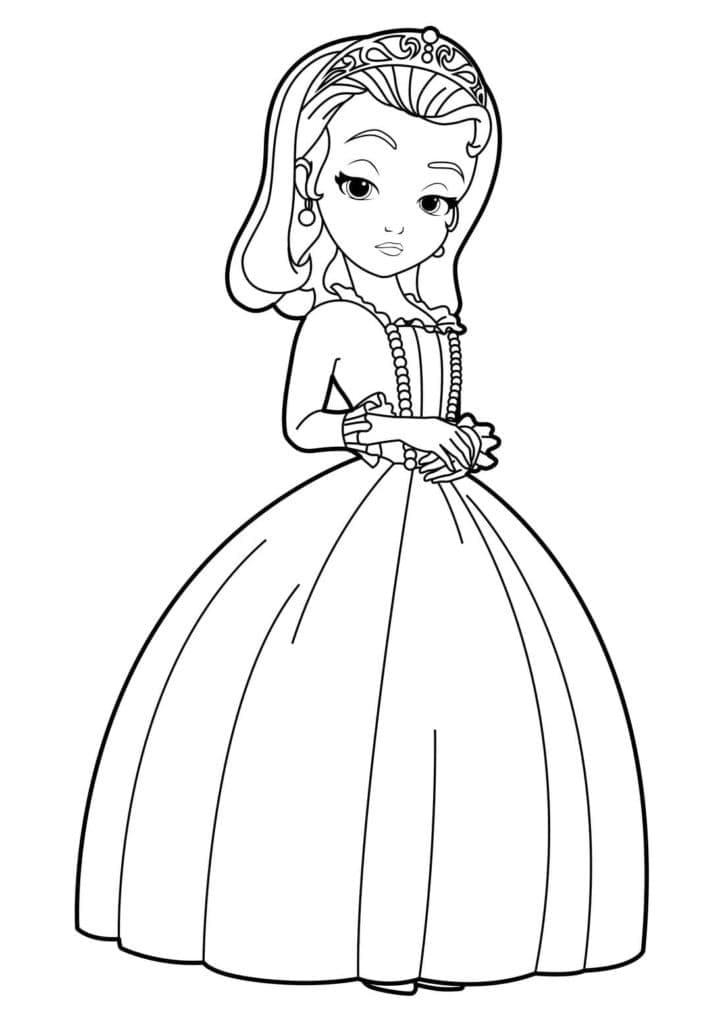 Desenho dePrincesa Amber de Princesinha Sofia para colorir