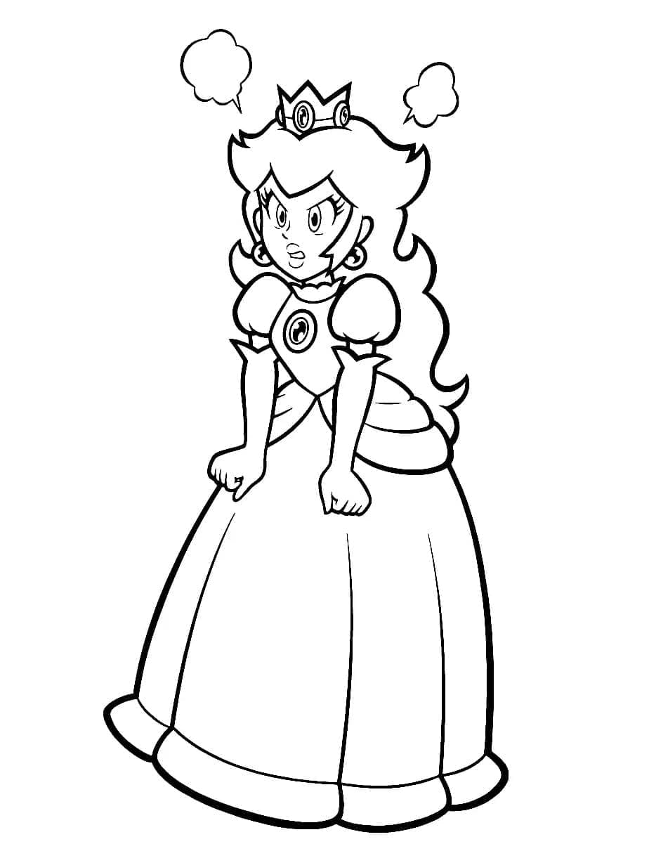 Desenho dePrincesa Peach Irritada para colorir