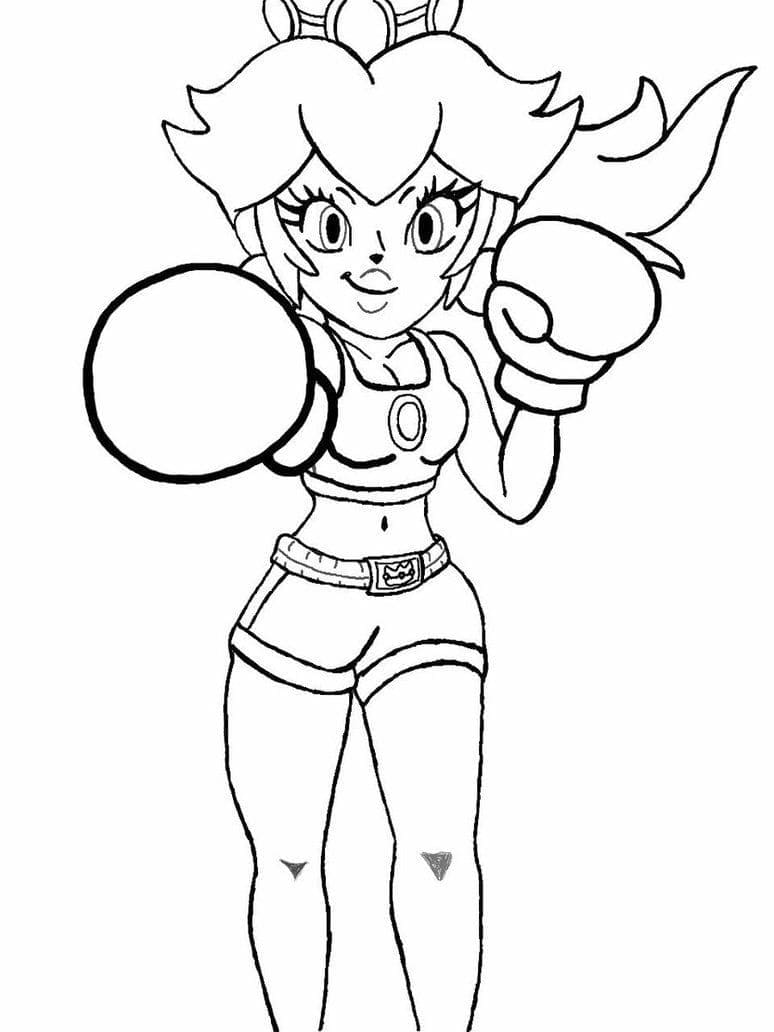 Desenho dePrincesa Peach do Boxe para colorir