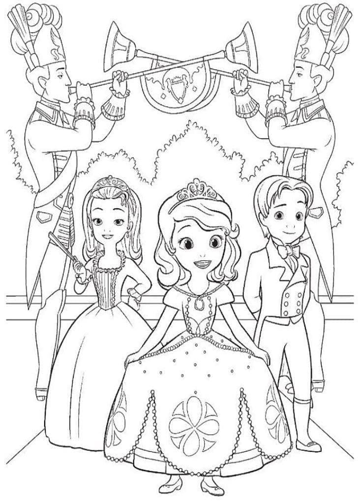 Desenhos de Princesa Sofia para colorir