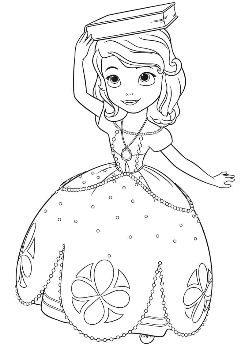 Desenho dePrincesa Sofia Fofa para colorir