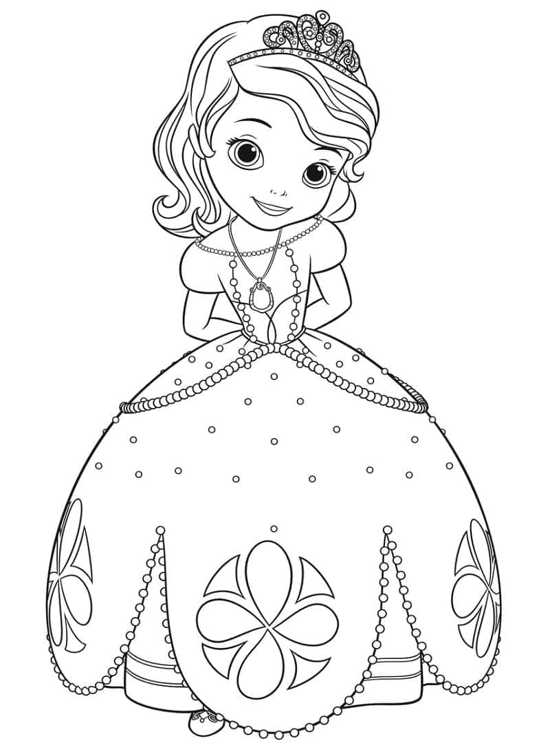 Desenho dePrincesa Sofia Muito Linda para colorir