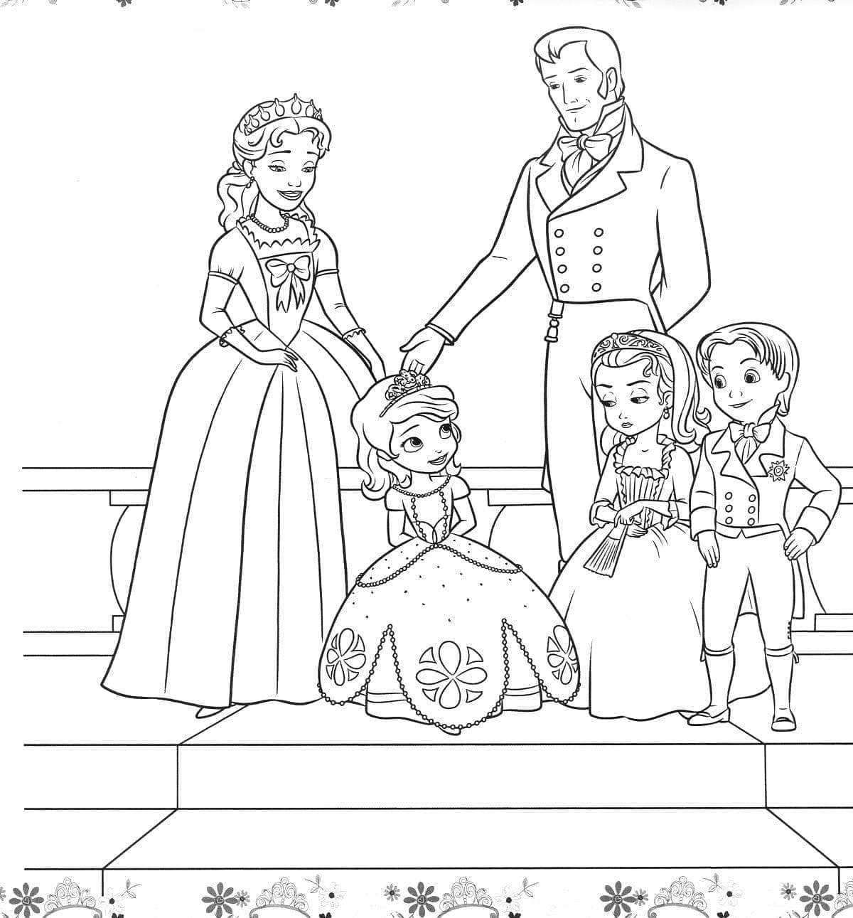 Desenho dePrincesa Sofia Para Crianças de 1 Ano para colorir