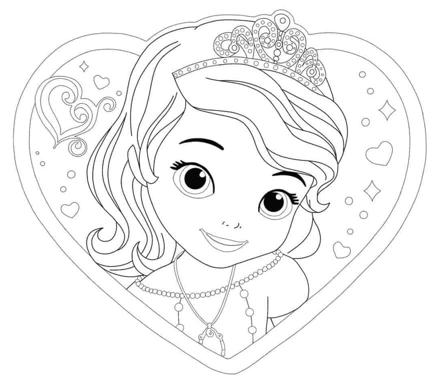 Desenho dePrincesa Sofia Para Crianças de 2 Ano para colorir