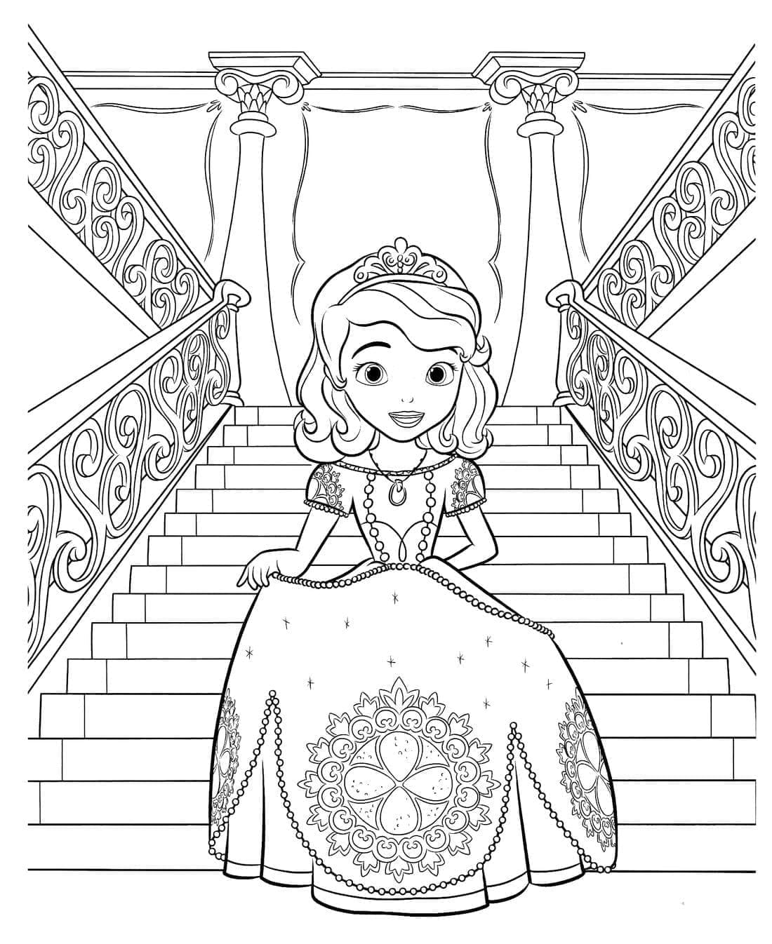 Desenho dePrincesa Sofia Para Crianças para colorir