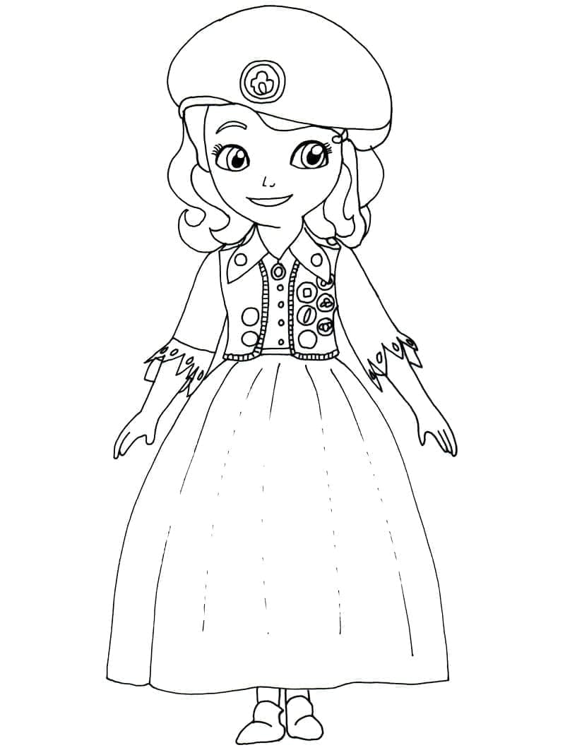 Desenho dePrincesa Sofia de Disney para colorir