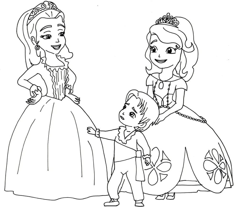 Desenho dePrincesinha Sofia Imprimível para colorir