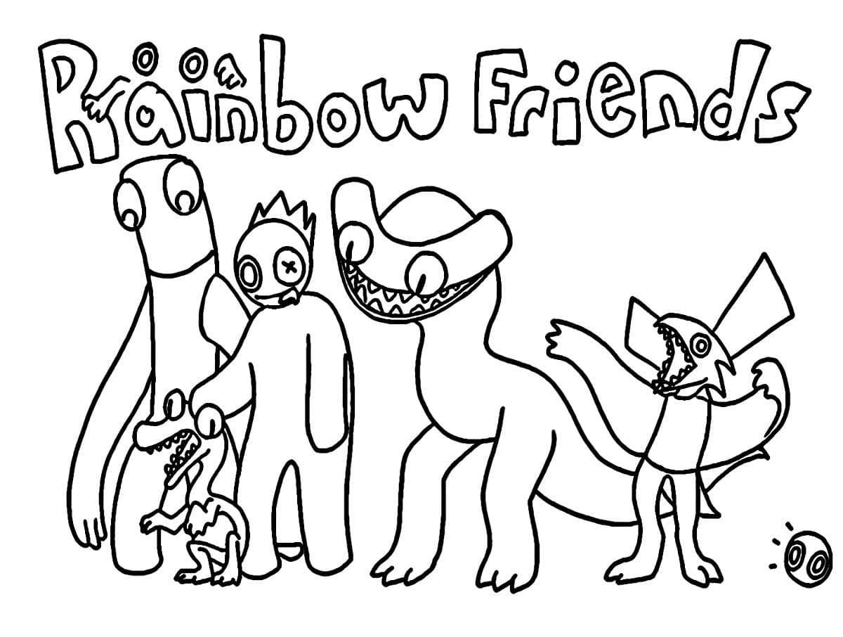 Desenho deRainbow Friends Imprimível Para Crianças para colorir