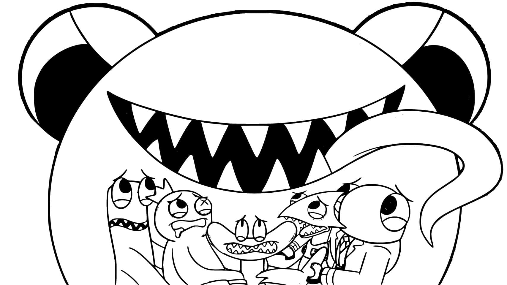 Desenho deRainbow Friends Para Crianças de 2 Ano para colorir