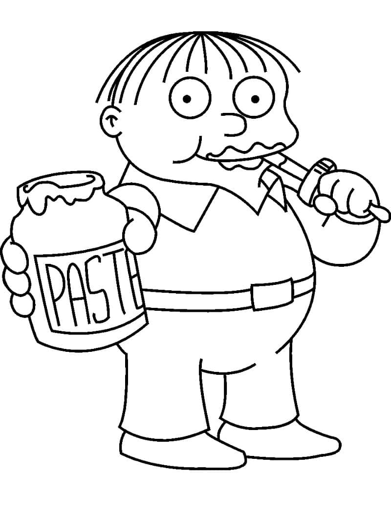 Desenho de Ralph Wiggum de Os Simpsons para colorir