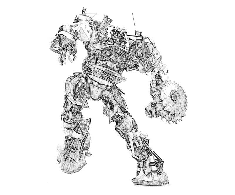 Desenho deRatchet de Transformers para colorir