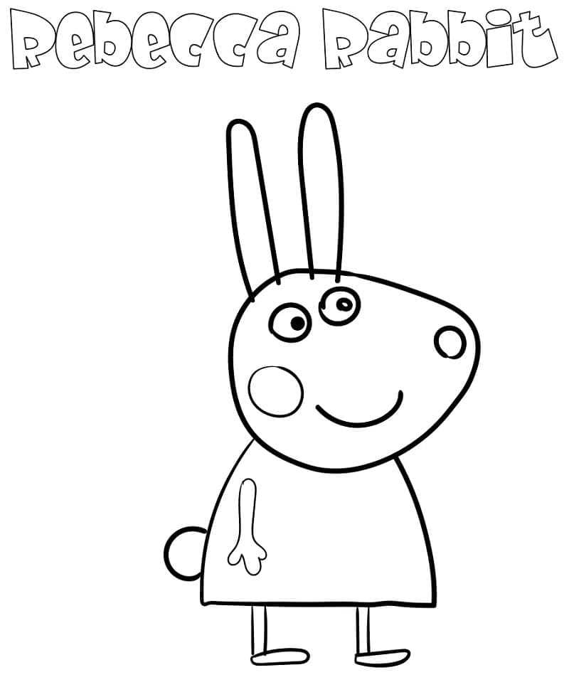 Desenho de Rebecca Coelha de Peppa Pig para colorir