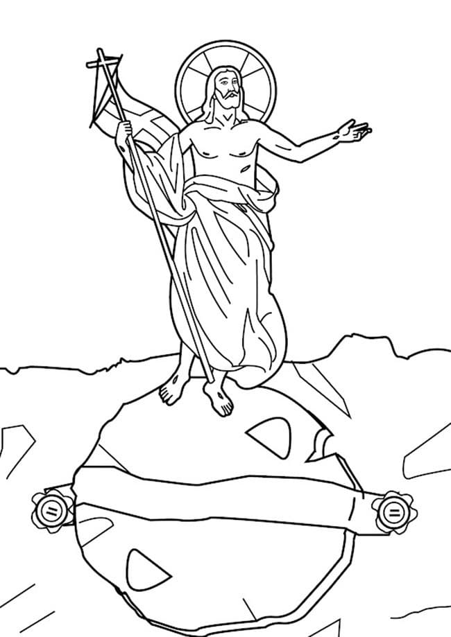 Desenho deRessurreição de Jesus 11 para colorir