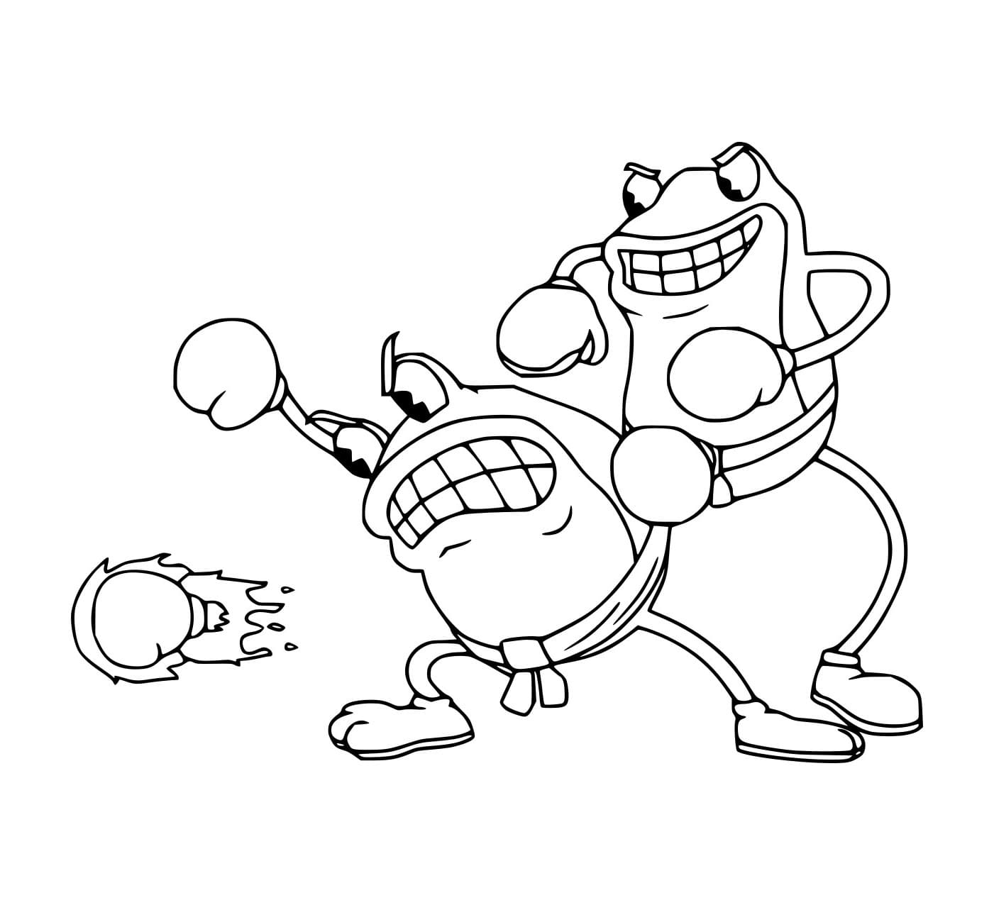 Desenho deRibby E Croaks De Cuphead para colorir