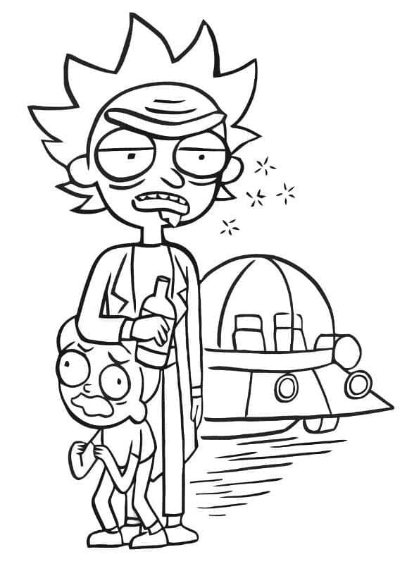 Desenho deRick e Morty 10 para colorir