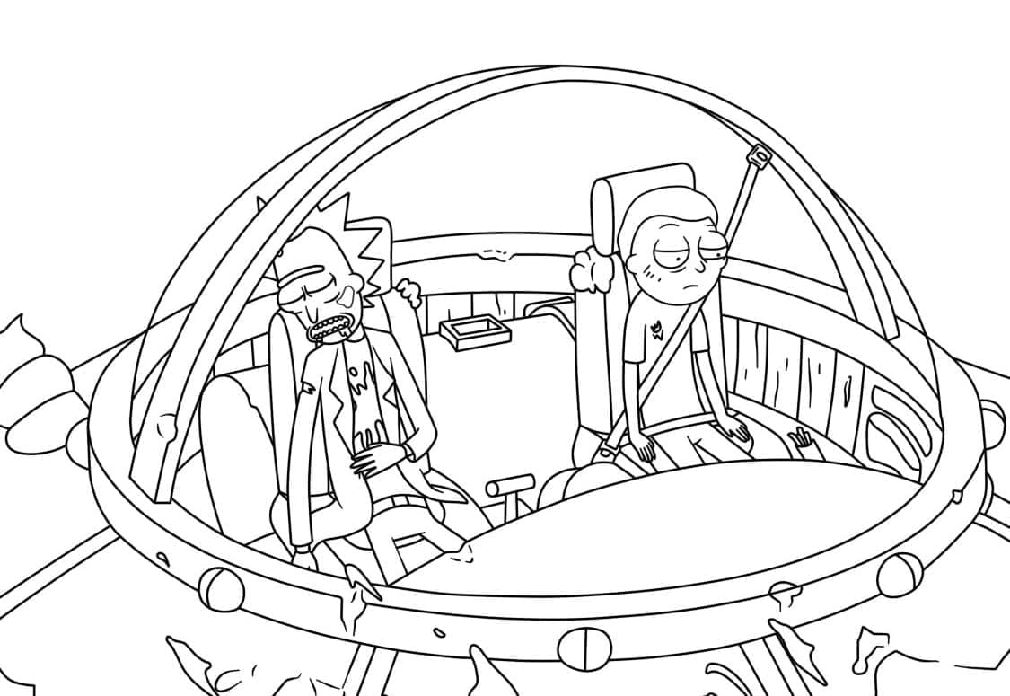 Desenho deRick e Morty 6 para colorir