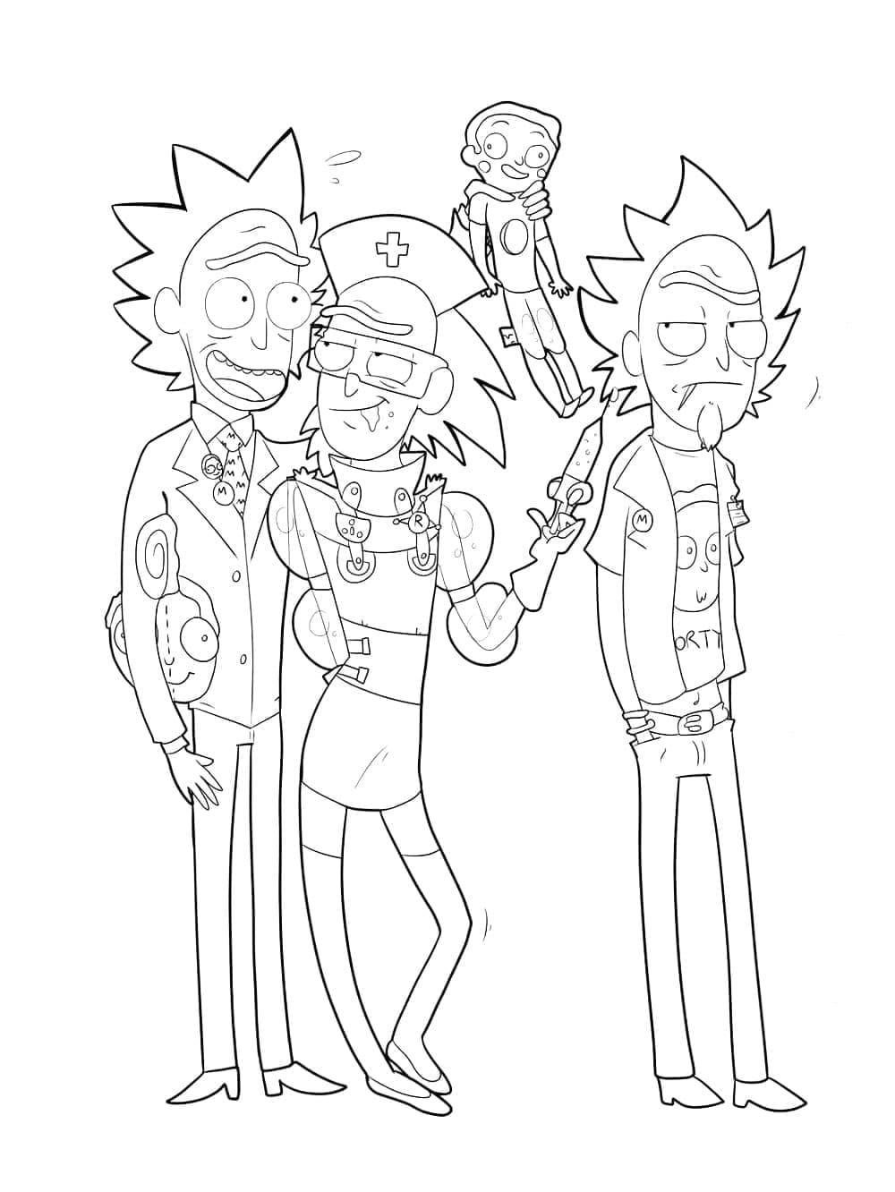 Desenho deRick e Morty 8 para colorir