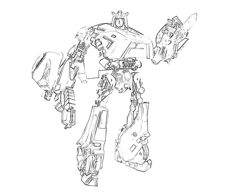 Desenho deRobô de Transformers para colorir