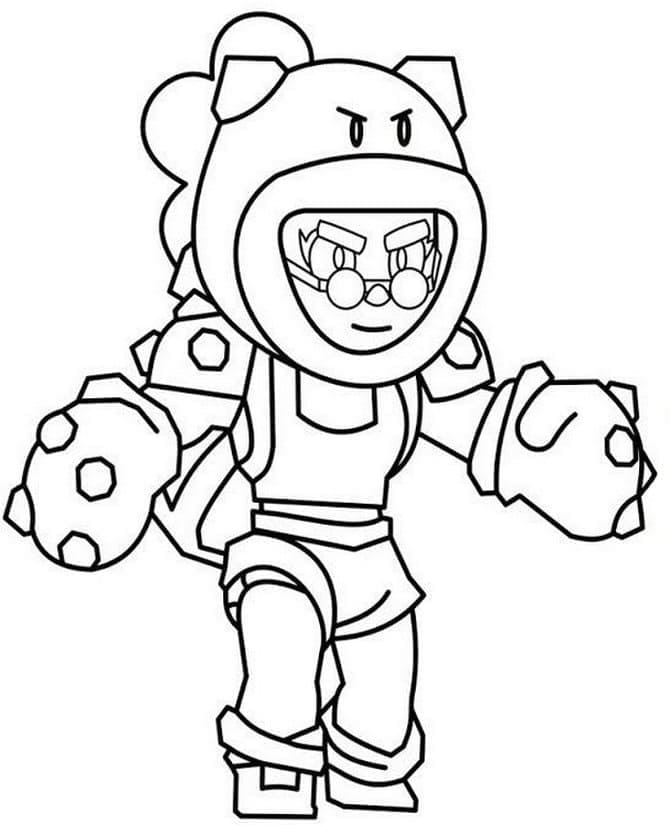 Desenho deRosa Brawl Stars para colorir