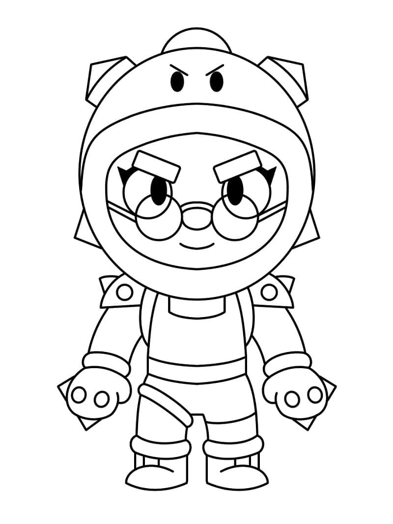 Desenho deRosa de Brawl Stars para colorir