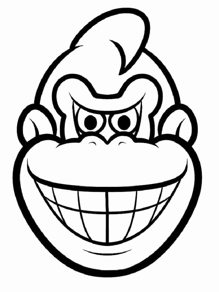 Desenho deRosto De Donkey Kong para colorir