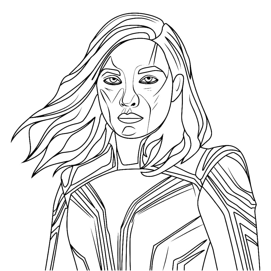 Desenho deRosto De Gamora para colorir