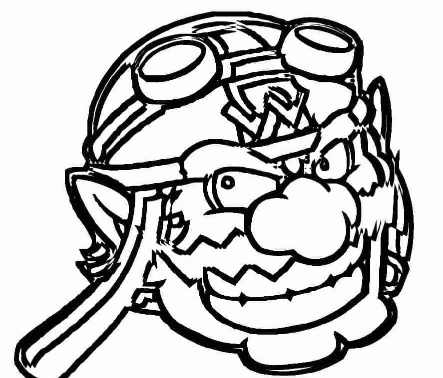 Desenho deRosto de Wario para colorir