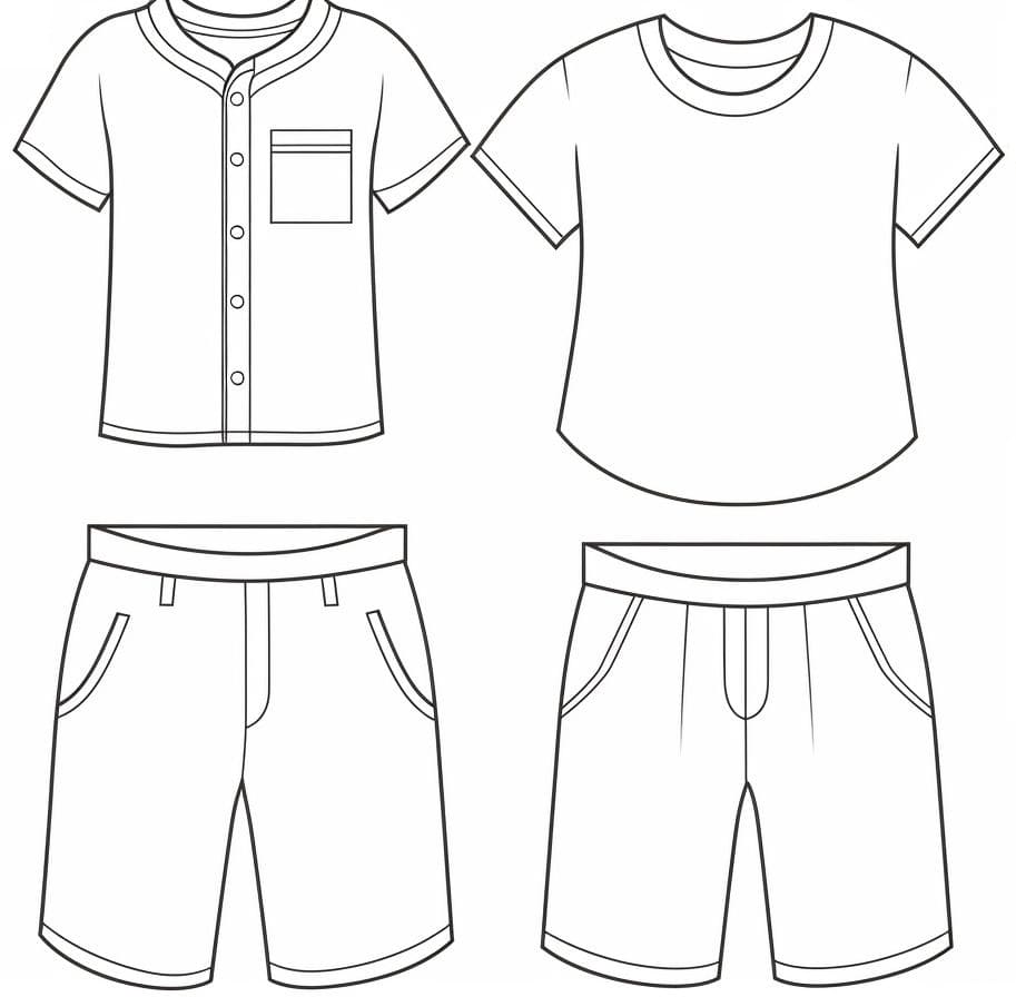 Desenhos de Roupas para colorir