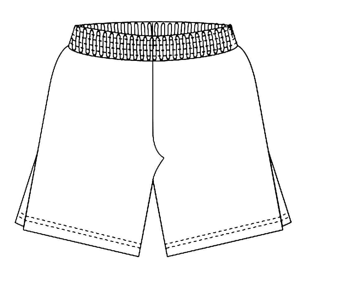 Desenho deRoupas Shorts para colorir