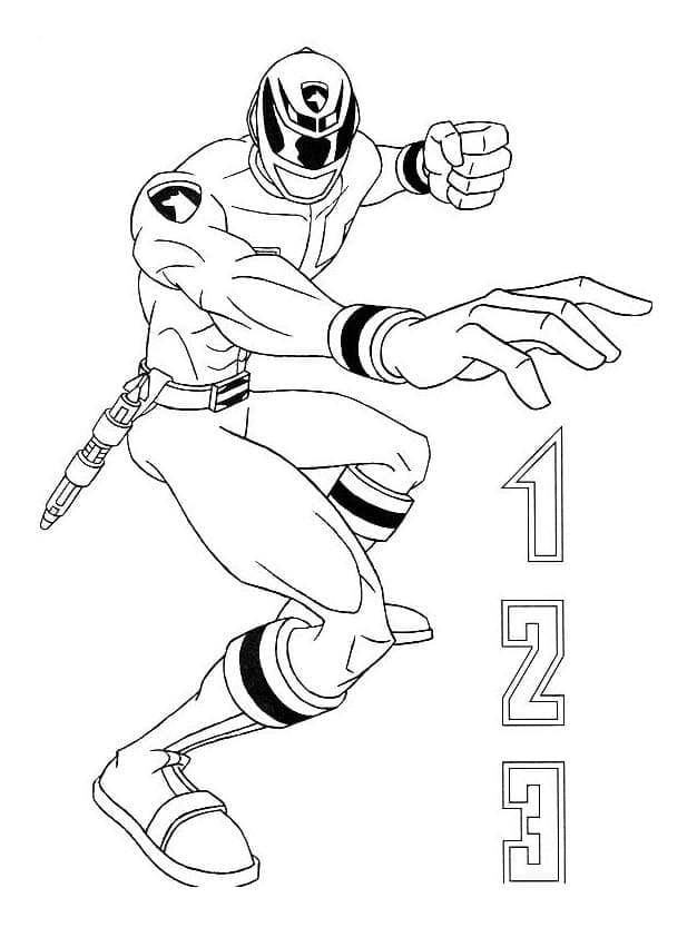 Desenho de SPD Power Rangers para colorir