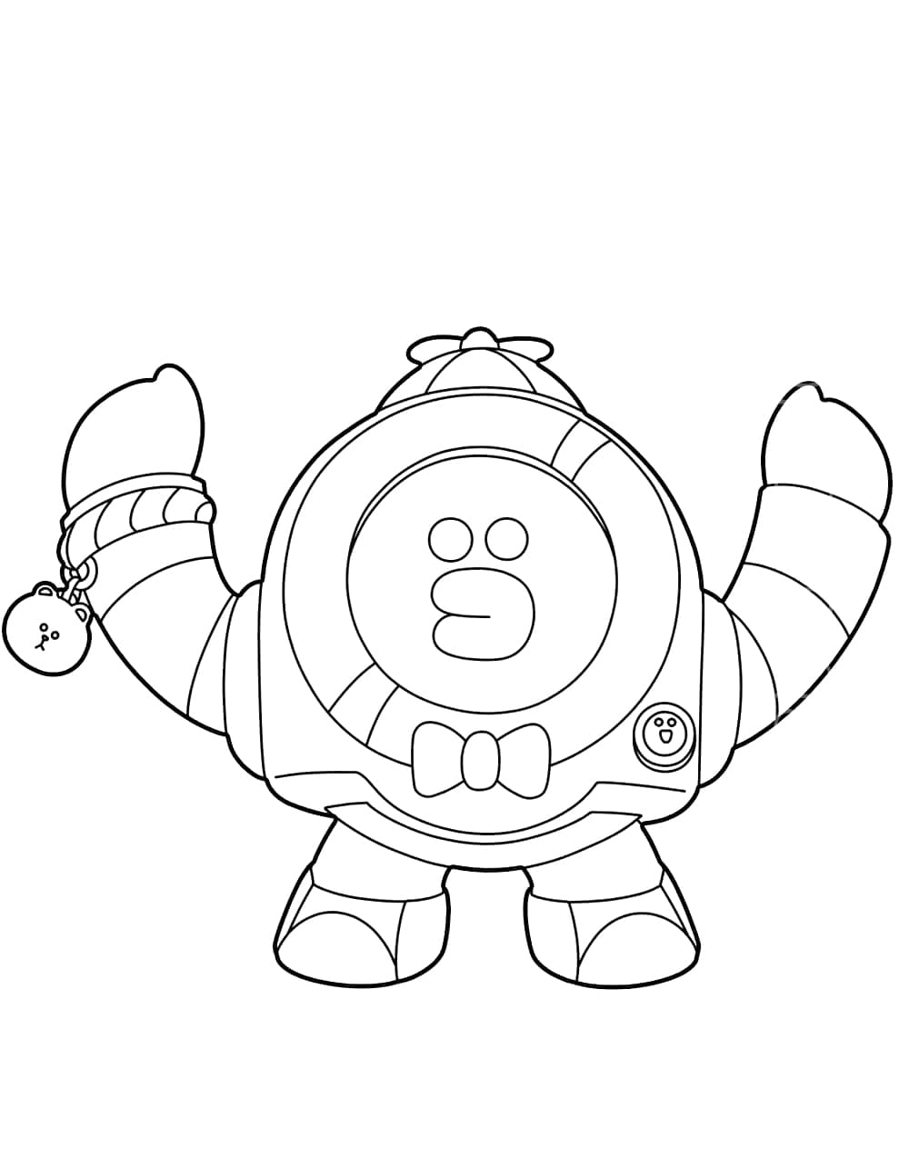 Desenho deSally Nani de Brawl Stars para colorir