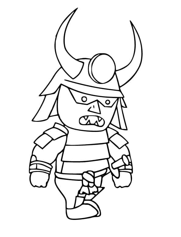 Desenho deSamurai Stumble Guys para colorir