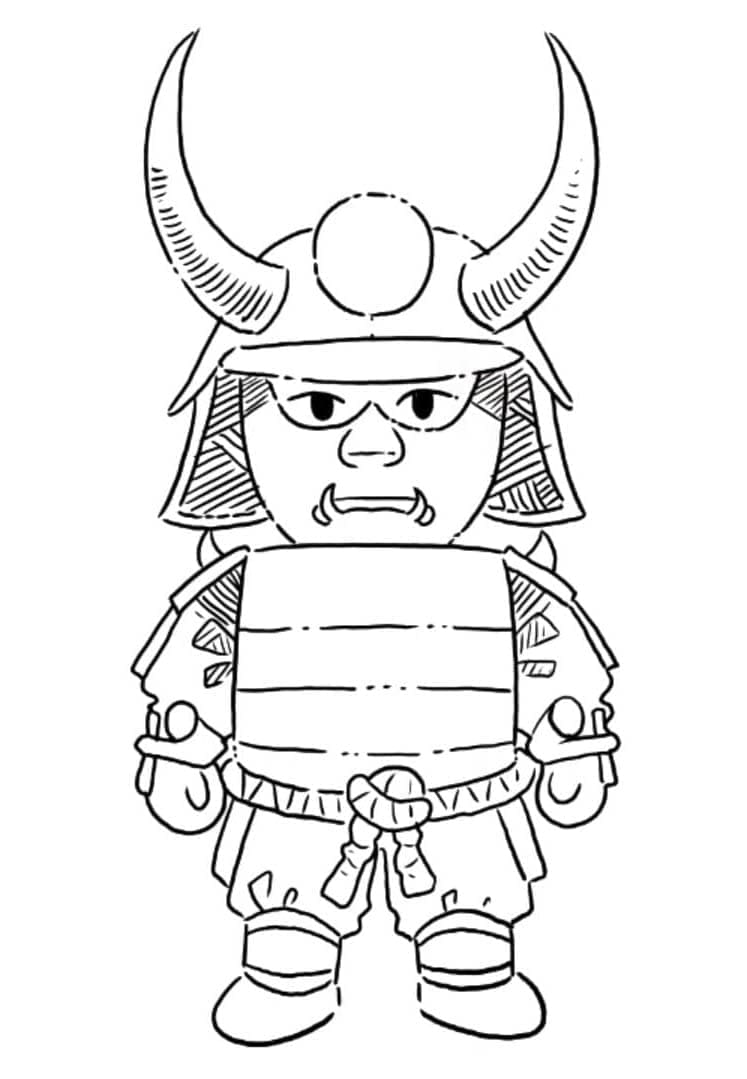 Desenho deSei Taishogun Stumble Guys para colorir