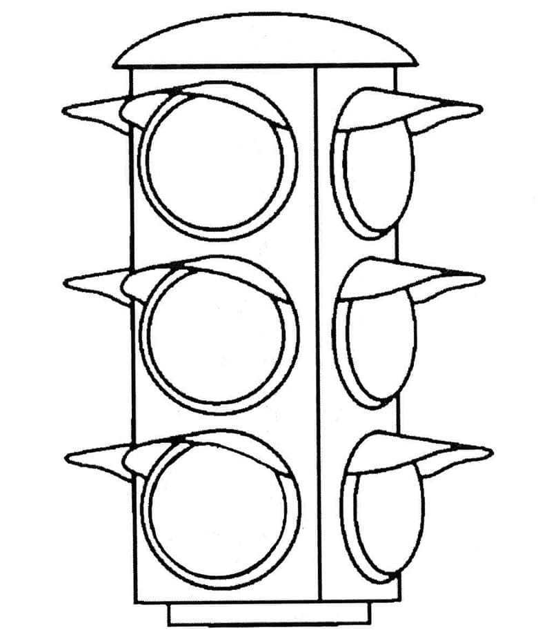 Desenho deSemáforo 10 para colorir