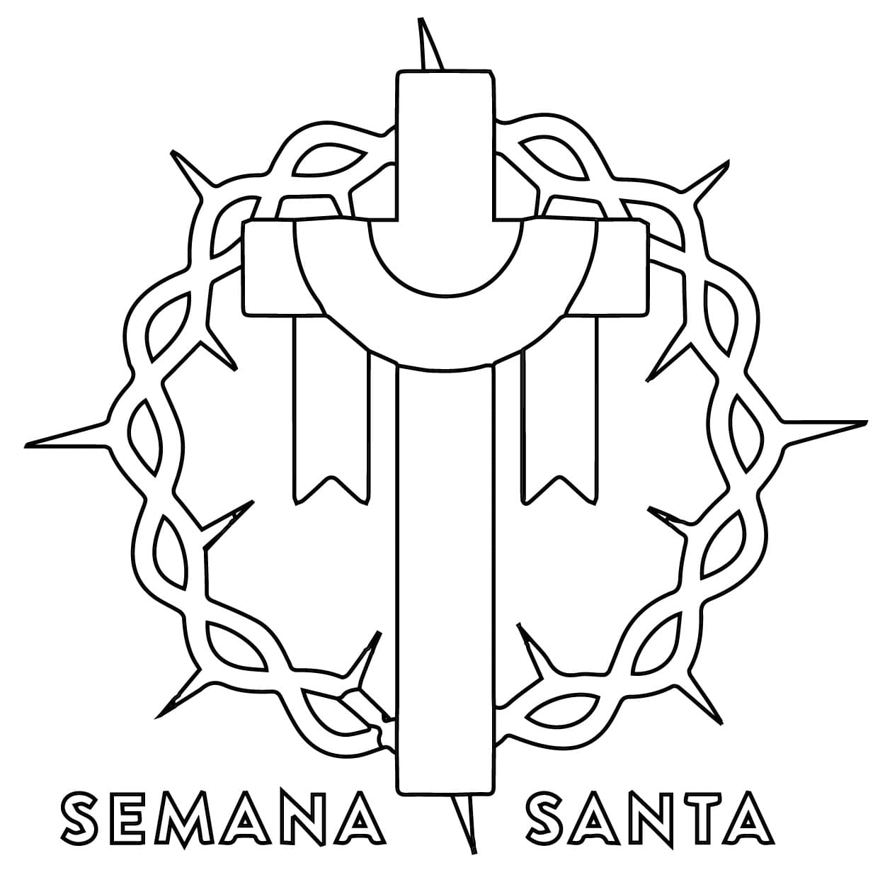 Desenho deSemana Santa 3 para colorir