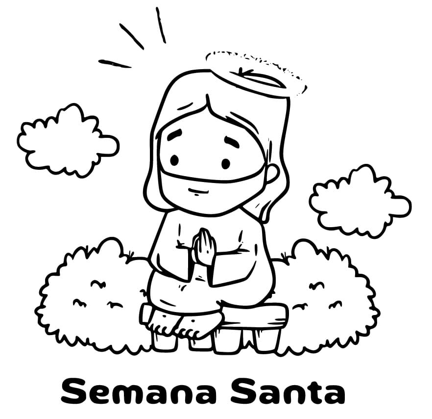 Desenhos de Semana Santa para colorir