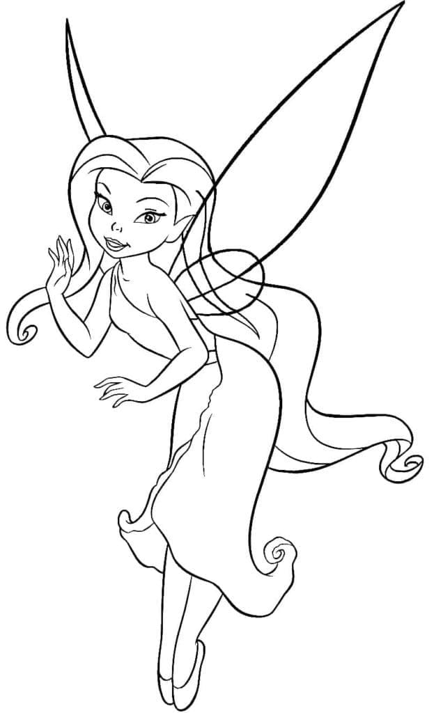 Desenho de Silvermist de Tinkerbell para colorir