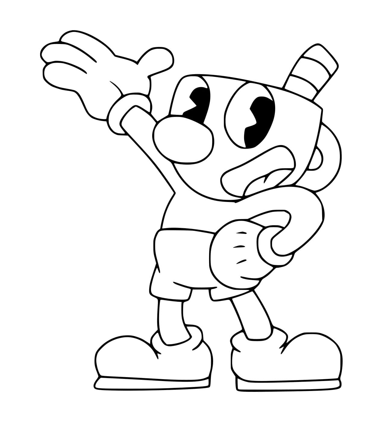 Desenho deSimples Mugman Cuphead para colorir