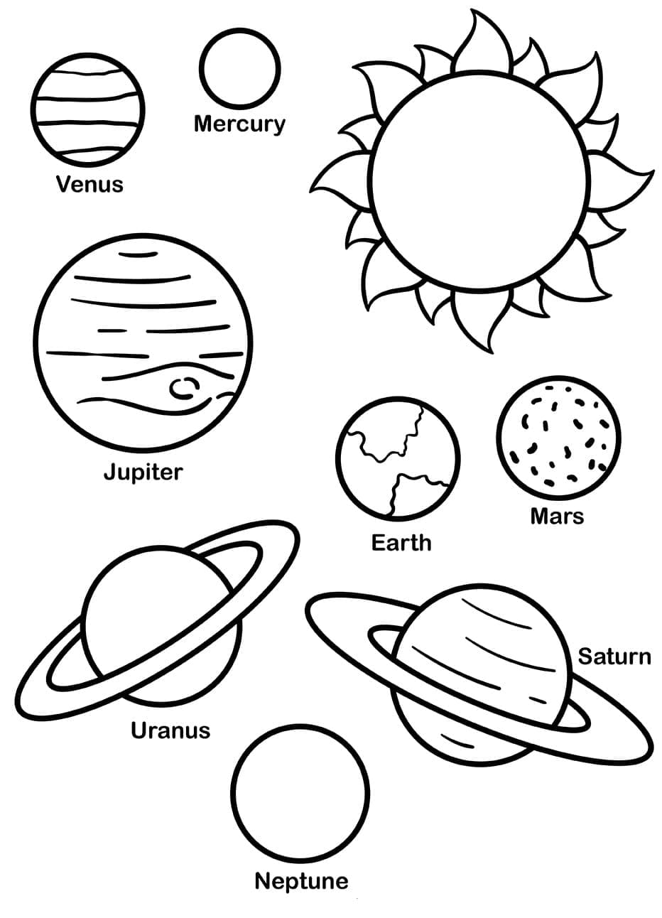 Desenho deSistema Solar 1 para colorir