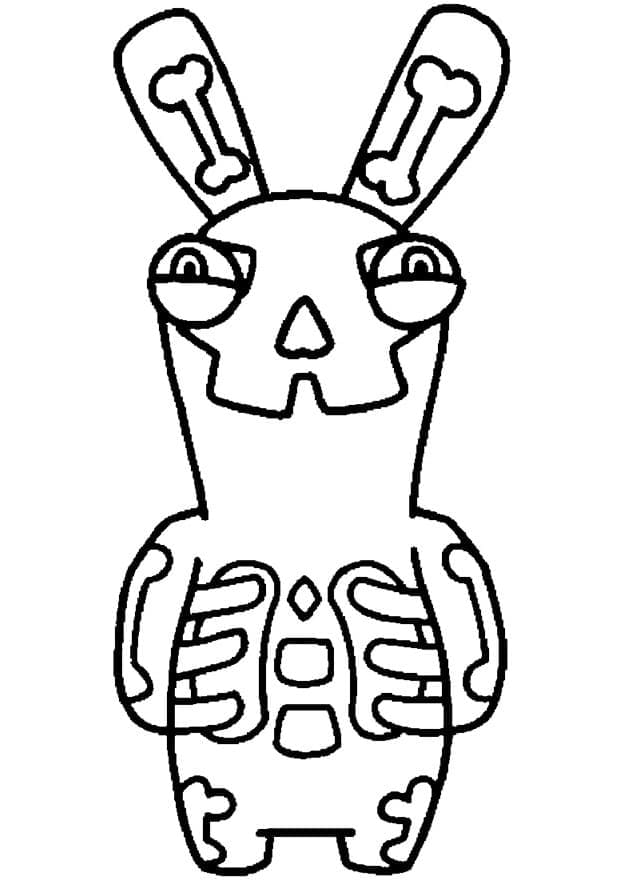 Desenho deSkeleton Rabbid Stumble Guys para colorir