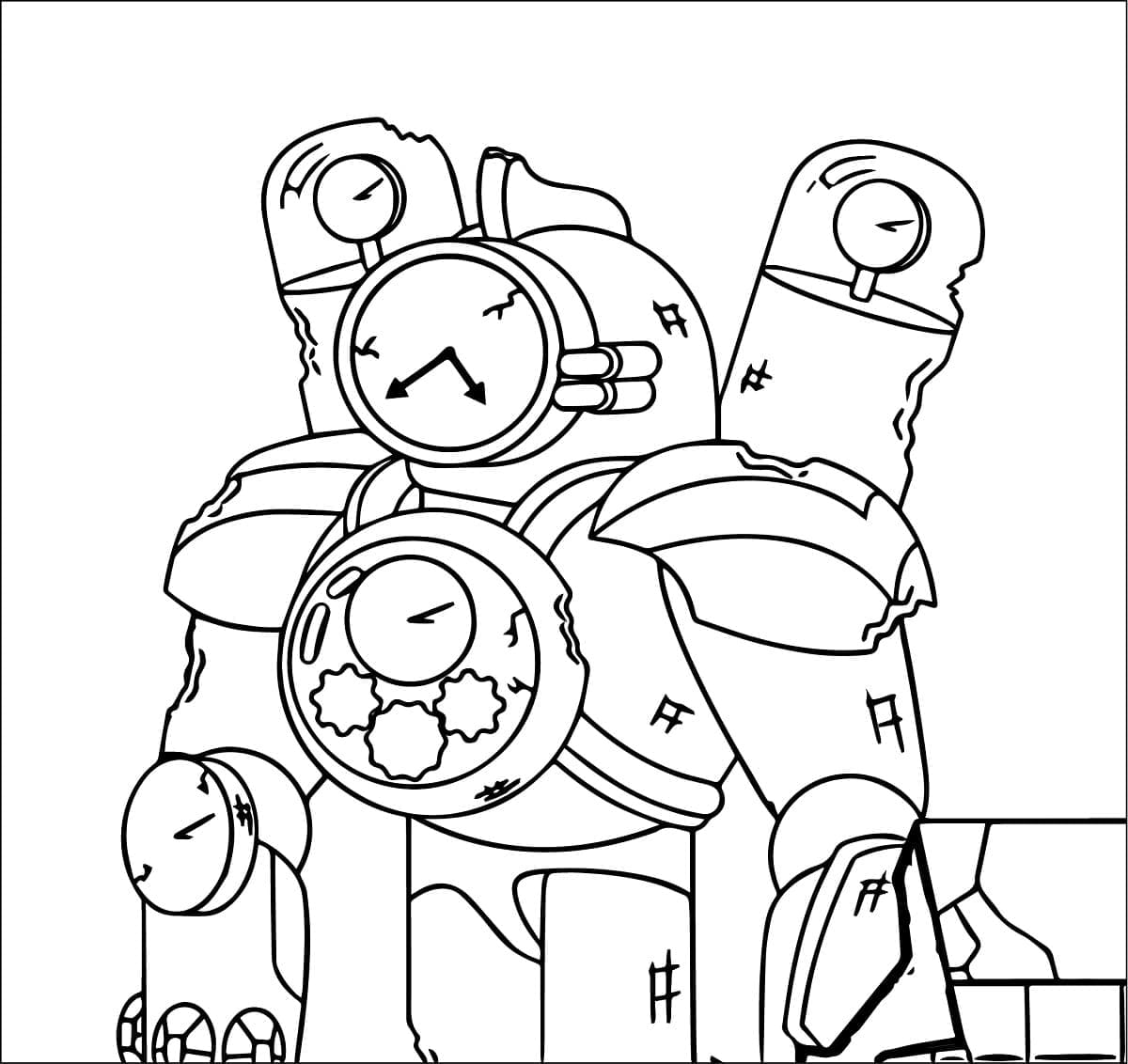 Desenho deSkibidi Toilet Titan Clock Man para colorir