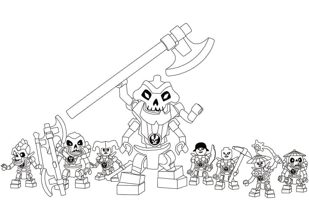 Desenho de Skulkin de Lego Ninjago para colorir