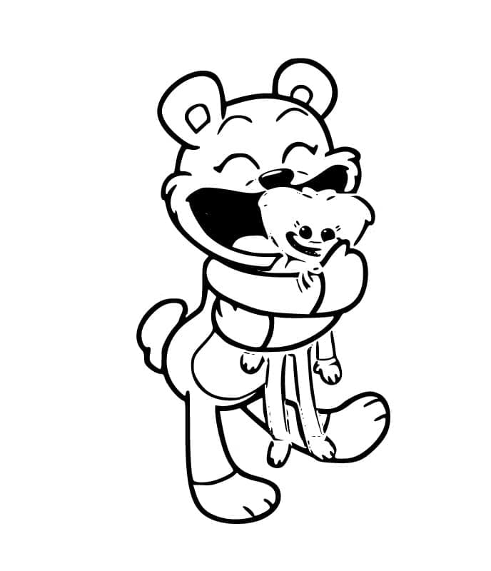 Desenho deSmiling Critters Bobby BearHug para colorir