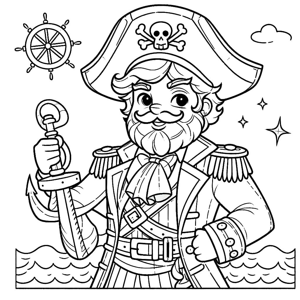 Desenho de Sorriso De Pirata para colorir