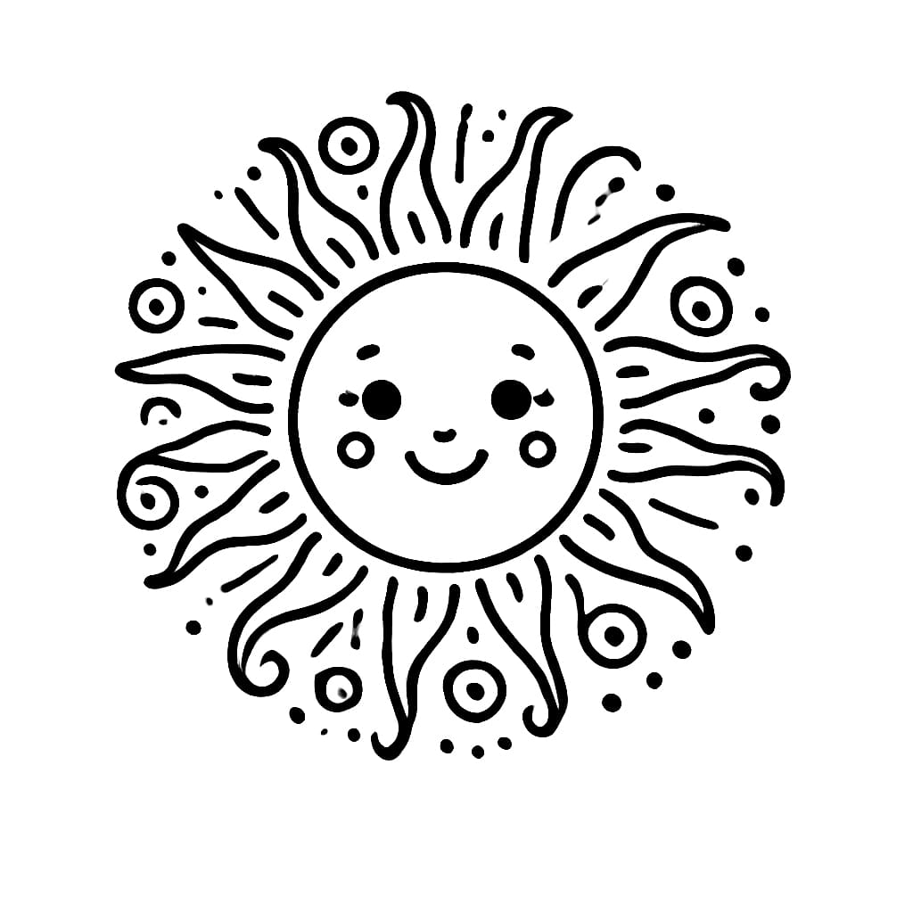 Desenho de Sorriso Do Grande Sol para colorir