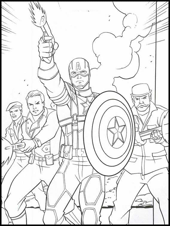 Desenho deSteve Rogers Capitão América para colorir