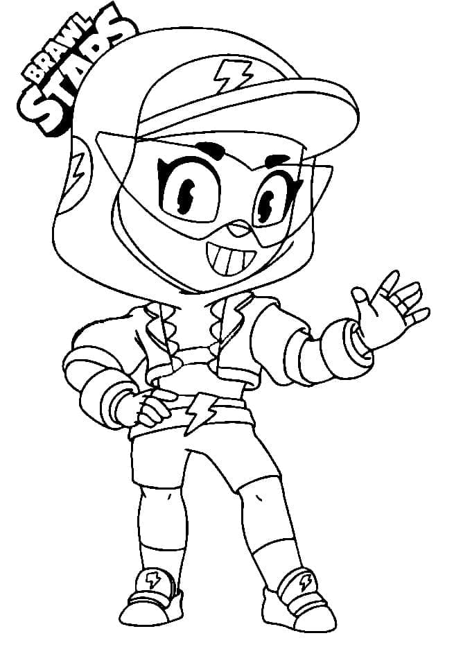 Desenho deStreetwear Max de Brawl Stars para colorir