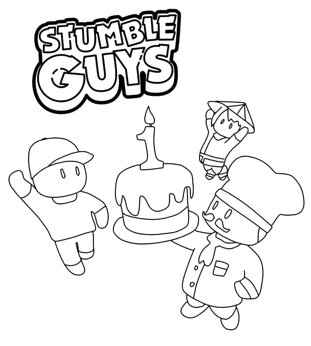 Desenho deStumble Guys Imprimível Grátis para colorir