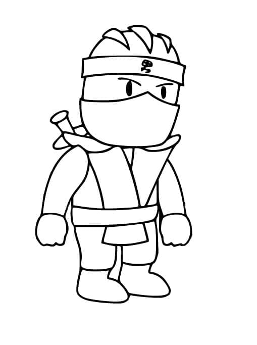 Desenho deStumble Guys Ninja para colorir