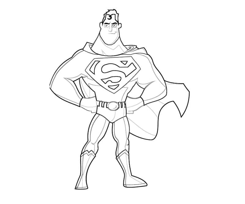 Desenho de Superman Animado para colorir